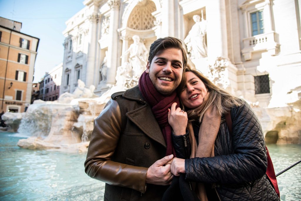 Trevi Fountain engagement marriage proposal