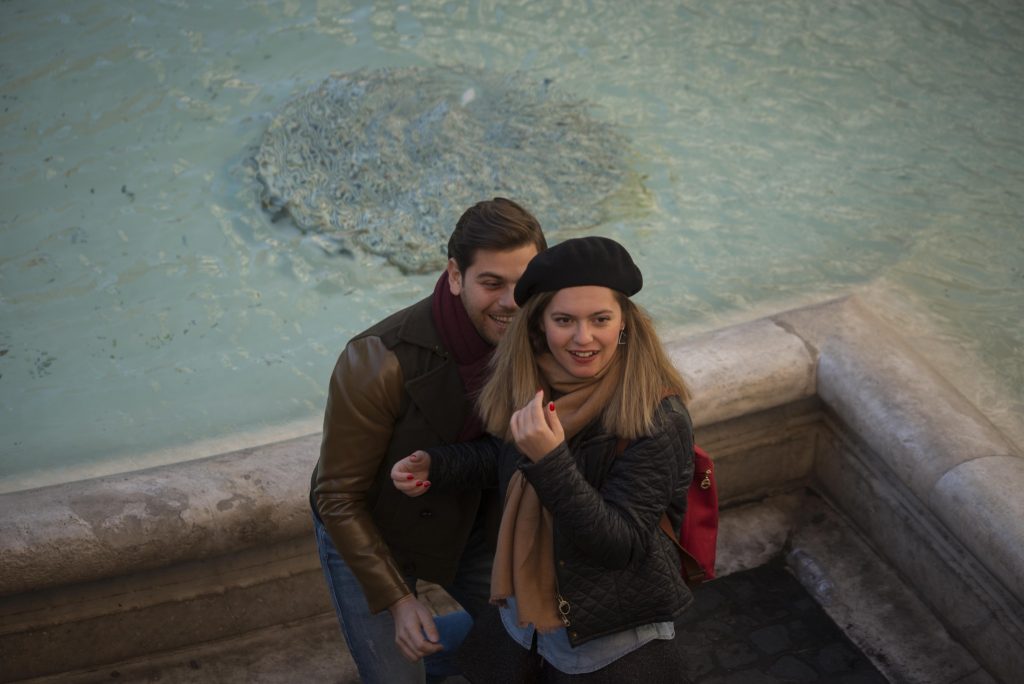 Trevi fountain engagement