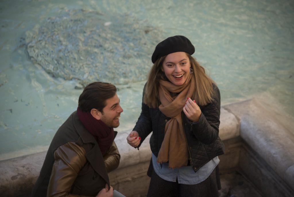 Trevi Fountain engagement