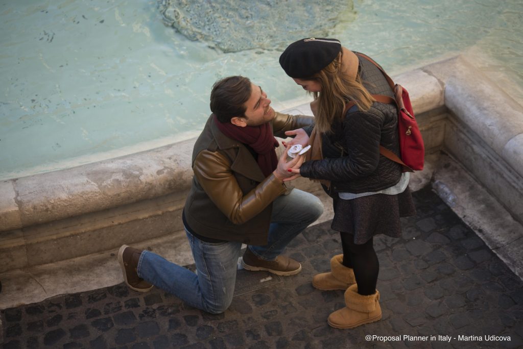 Trevi Fountain engagement