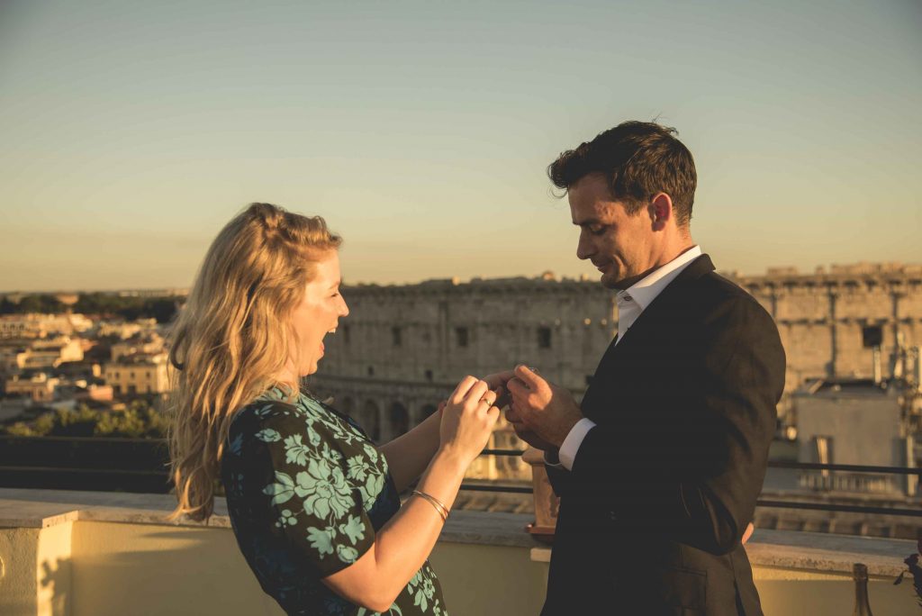 Original marriage proposal in Rome
