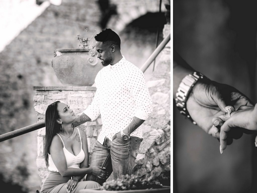 Engagement photo shooting Italy Castle