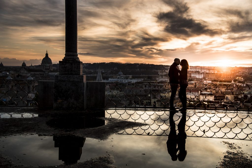 Wedding Proposal overlooking Rome