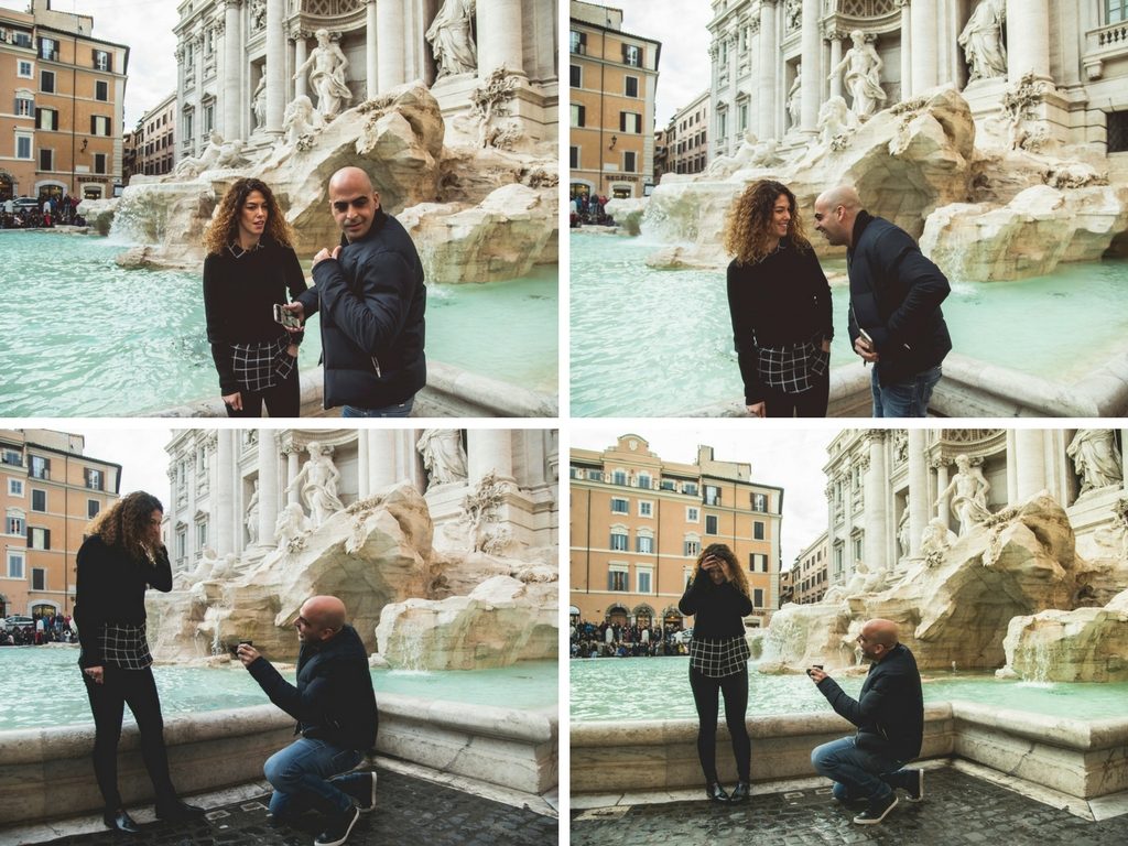Trevi Fountain Wedding Proposal
