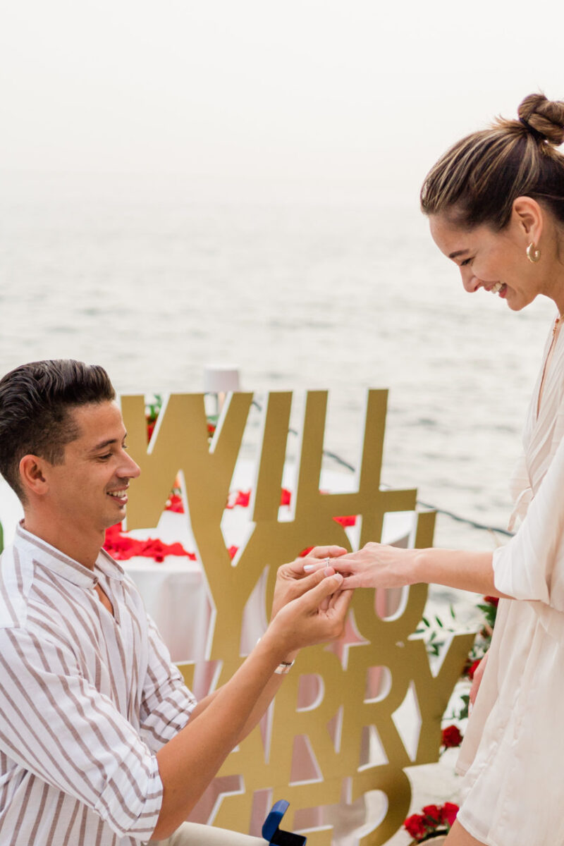seaside marriage proposal Amalfi Coast